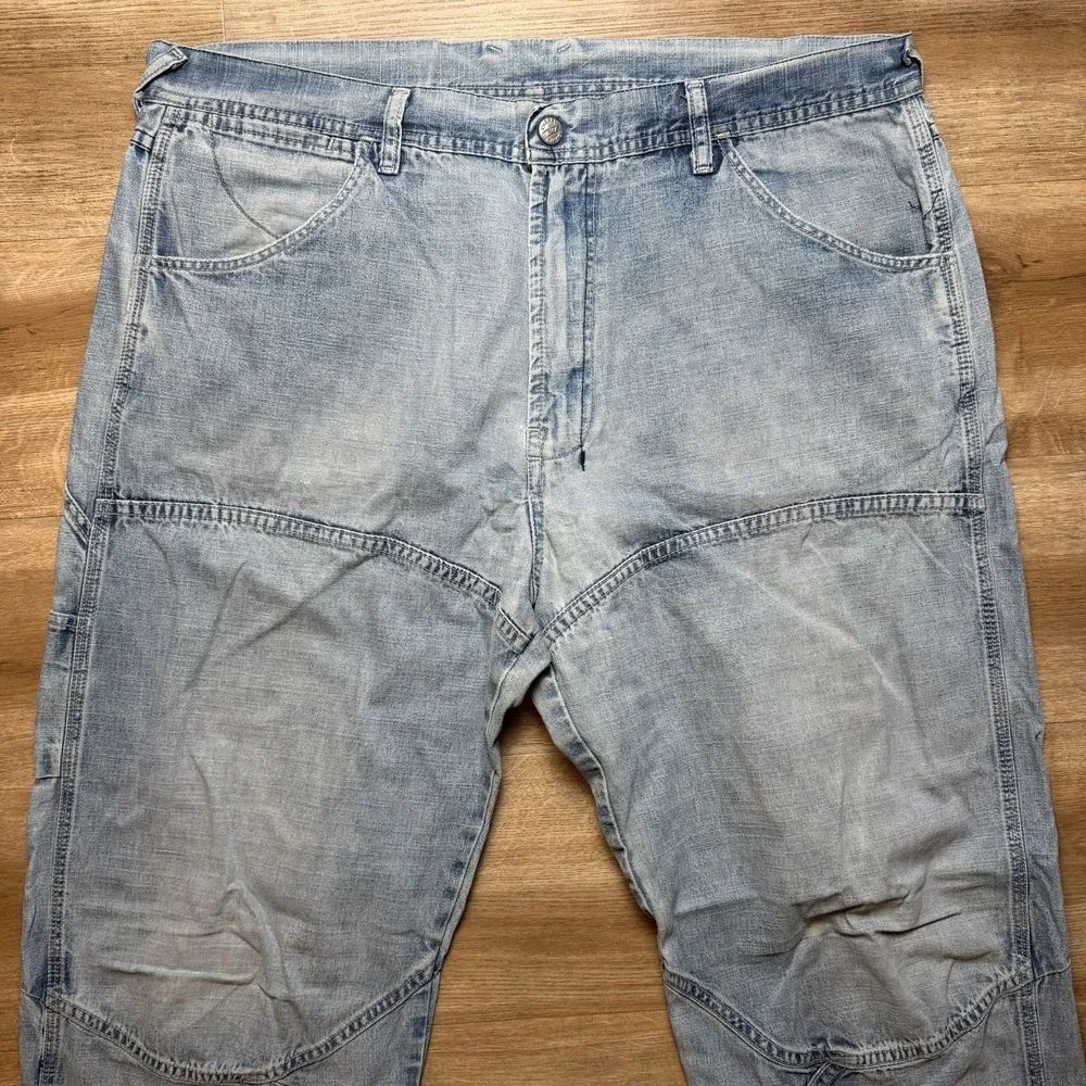 Diesel Carpenter Jeans Men 38x34 Blue Relaxed Straight Leg Double Knee Work Y2K - Picture 4 of 14